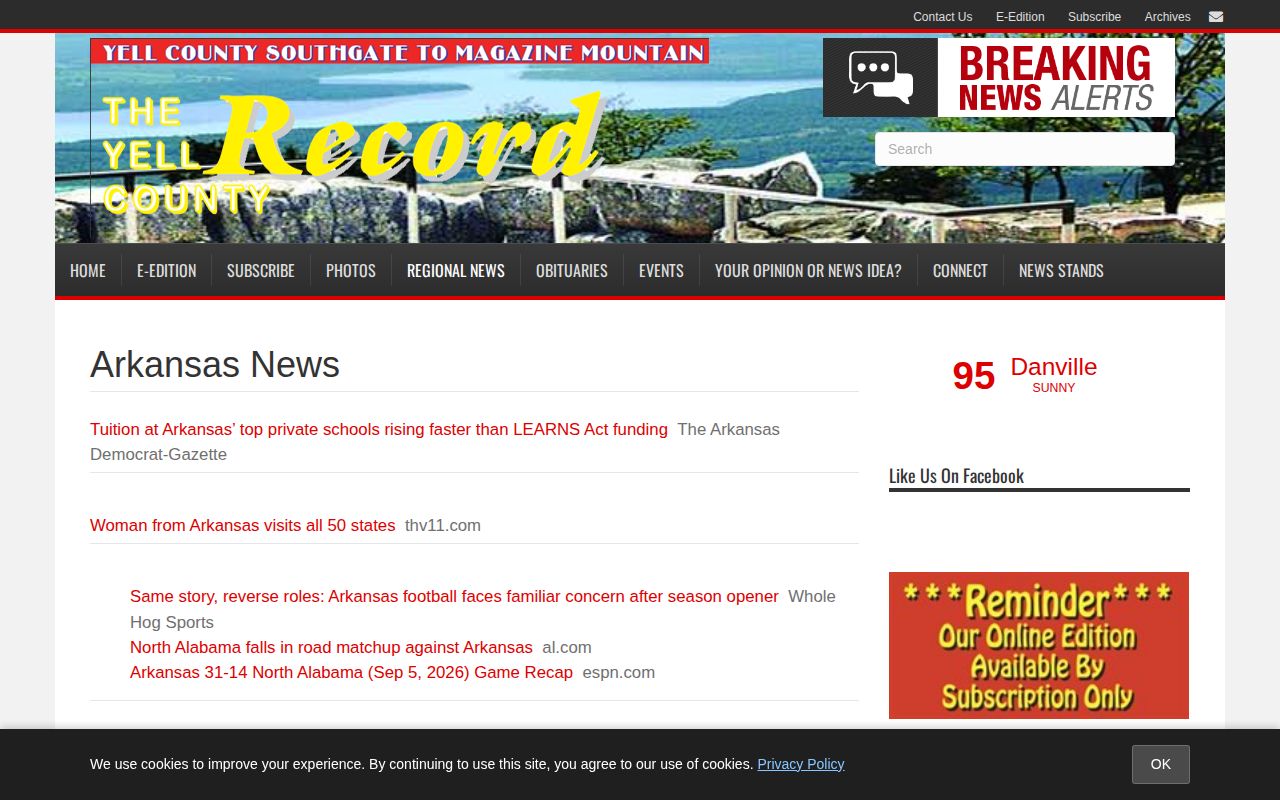 Yell County Record Arkansas news section
